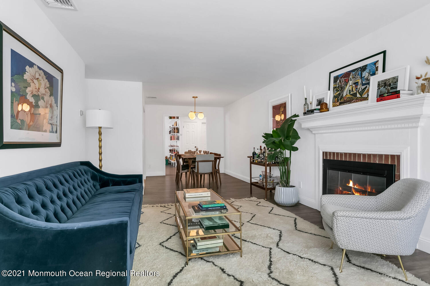 114 Garden Road Shrewsbury, NJ 07702 - Photo 3 of 25 a living room with furniture and a fireplace