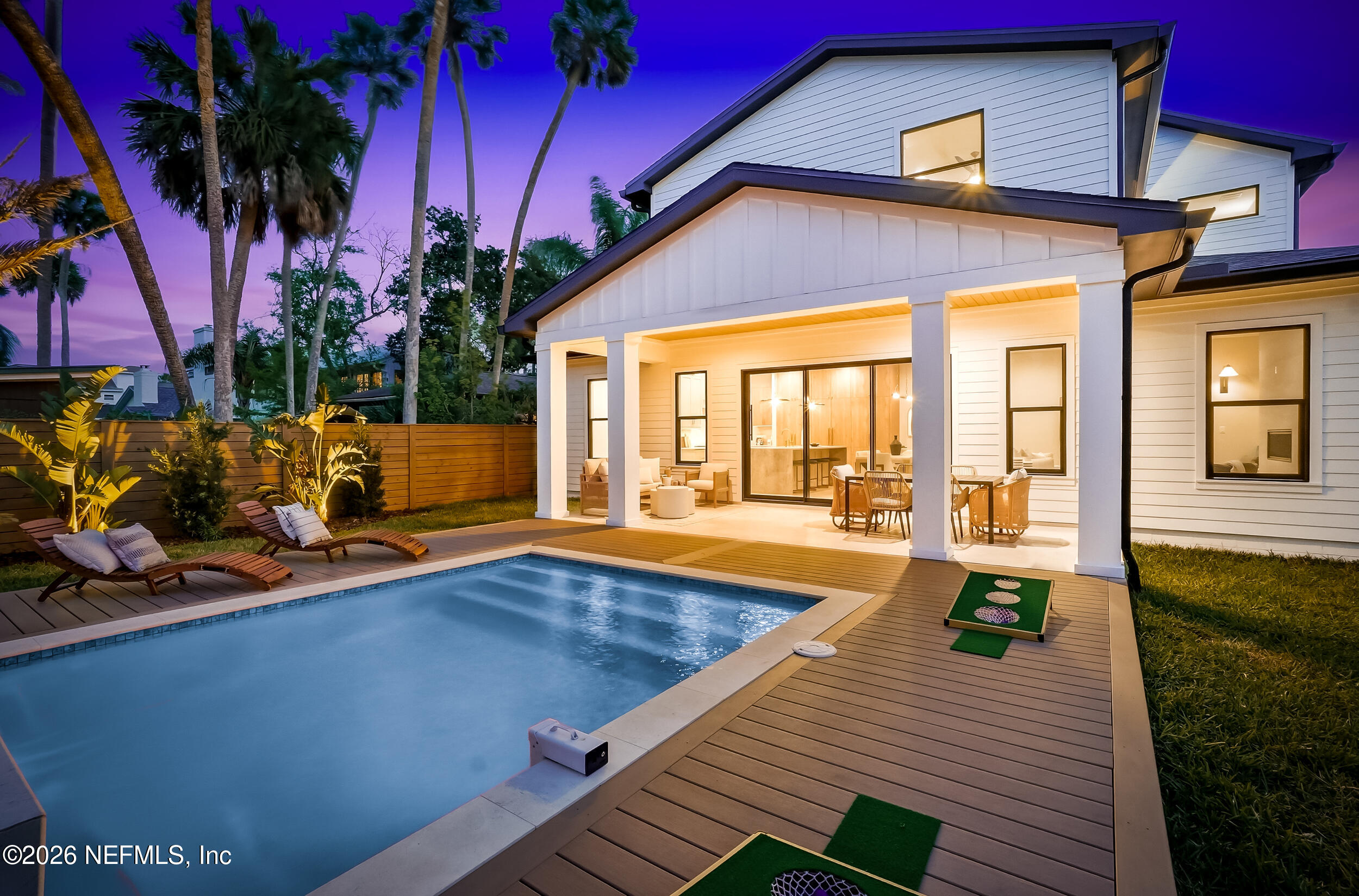 371 9th Street Atlantic Beach, FL 32233 - Photo 12 of 99 backyard pool landscape lighting