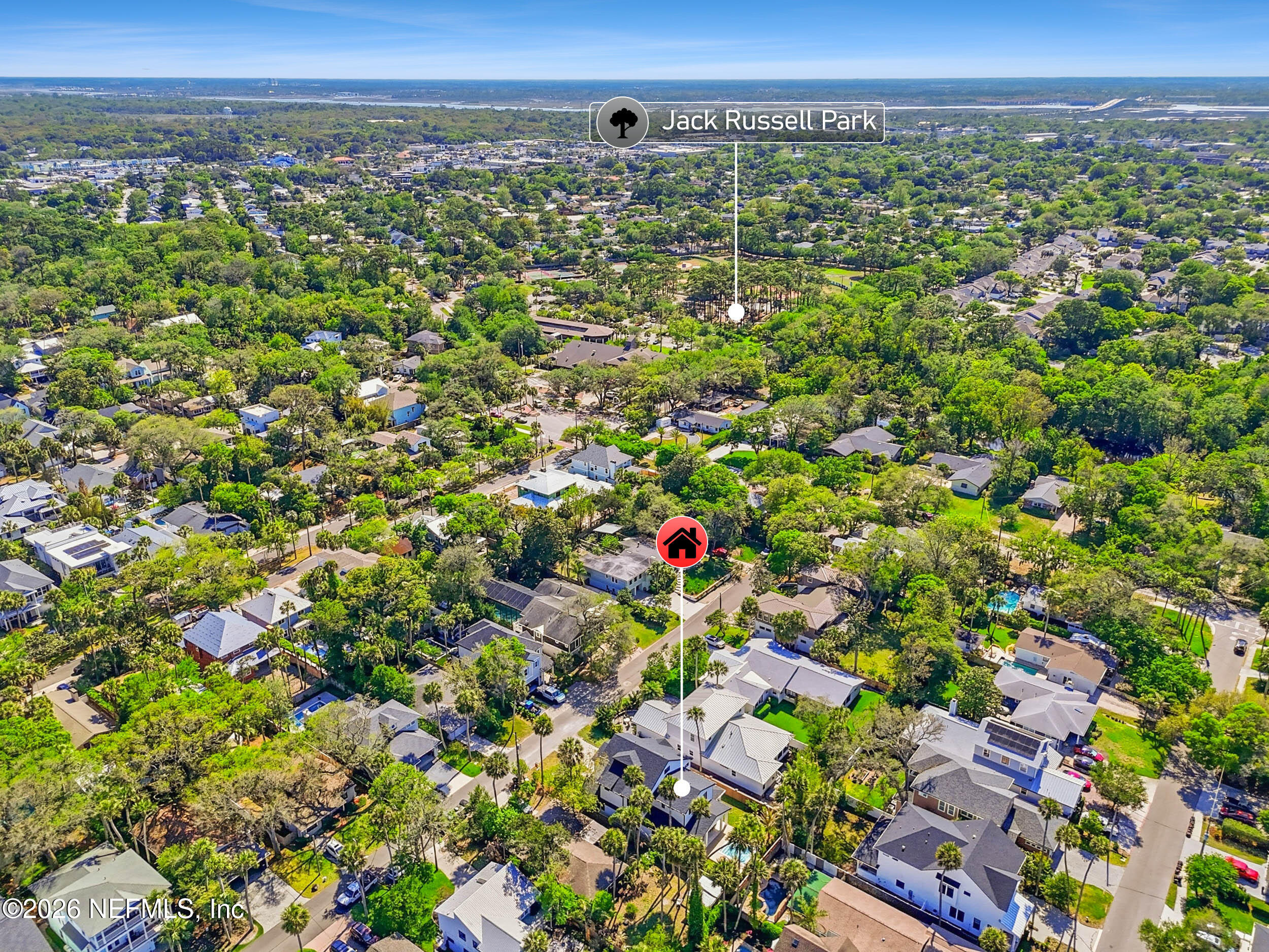371 9th Street Atlantic Beach, FL 32233 - Photo 88 of 99 Aerial to Jack Russell Park