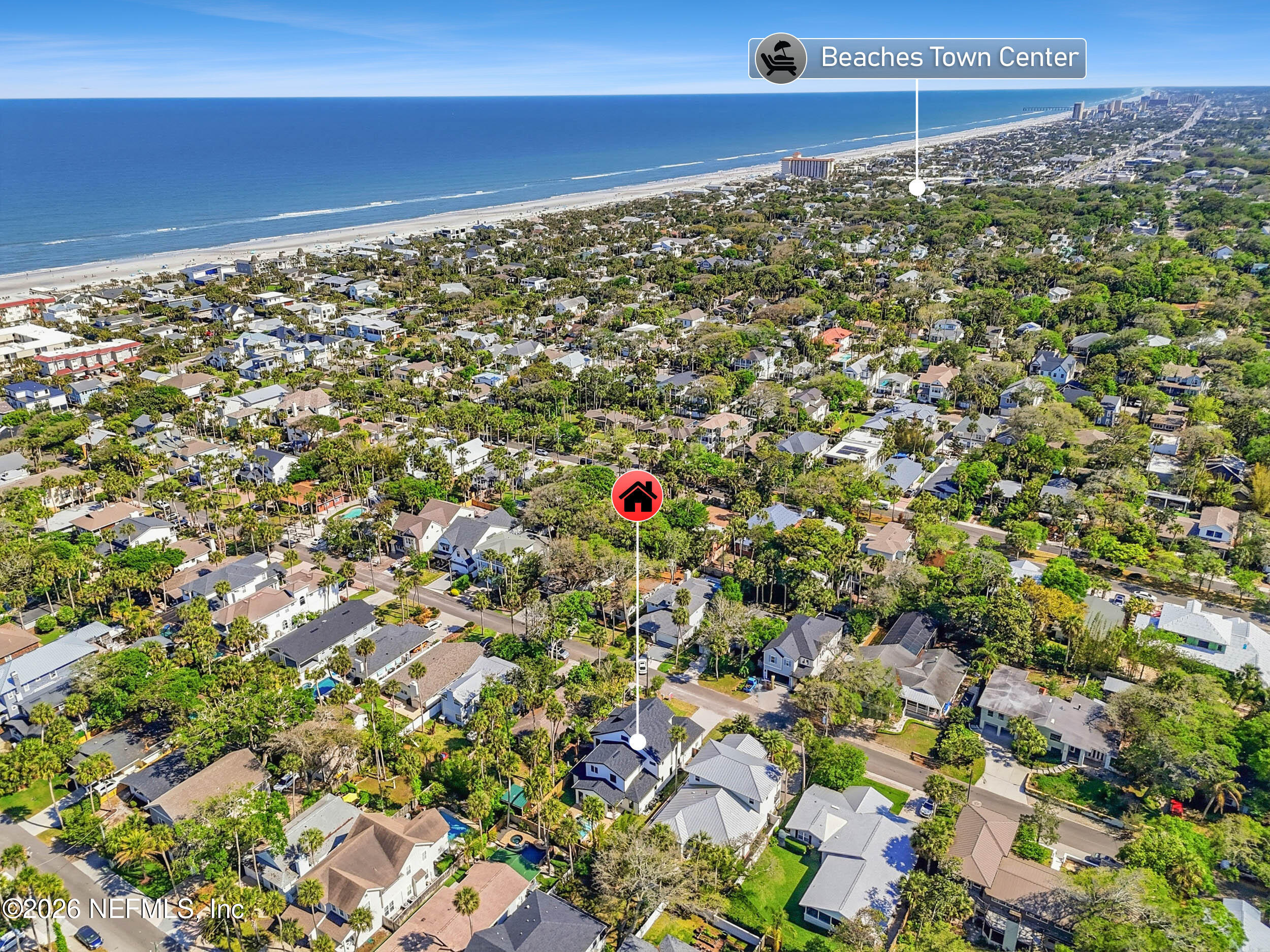 371 9th Street Atlantic Beach, FL 32233 - Photo 89 of 99 Aerial to Beaches town Center