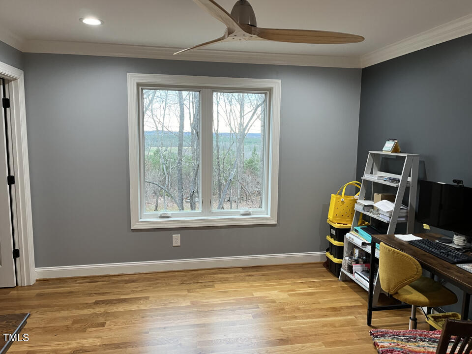 804 Crabtree Glenn Road Rougemont, NC 27572 - Photo 42 of 66 a view of workspace with wooden floor windows