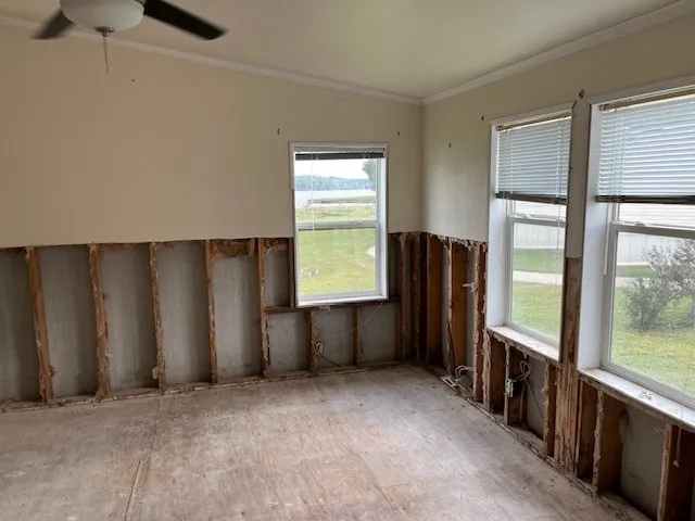 a view of a bathroom with staircase