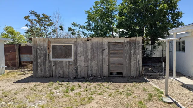 a backyard of a house
