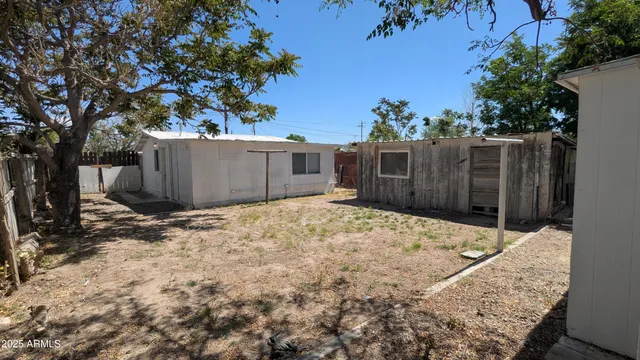 a backyard of a house