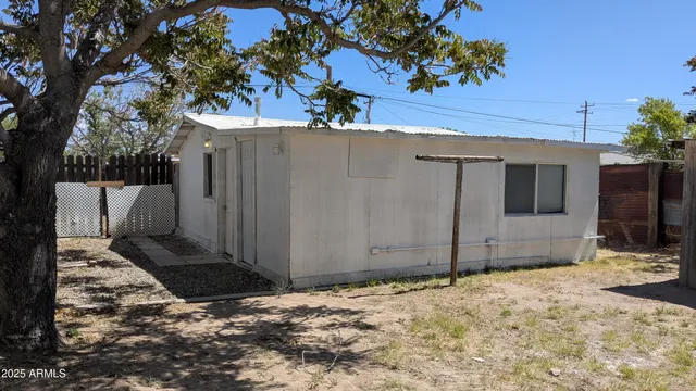 a backyard of a house