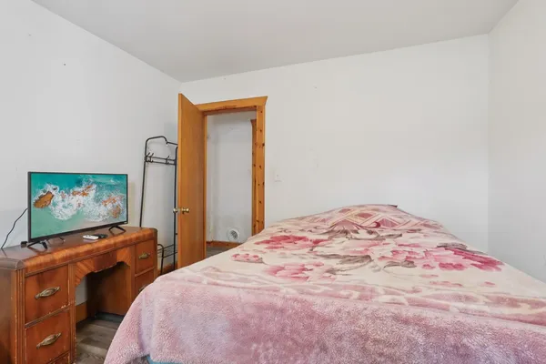 a bathroom with a sink and mirror