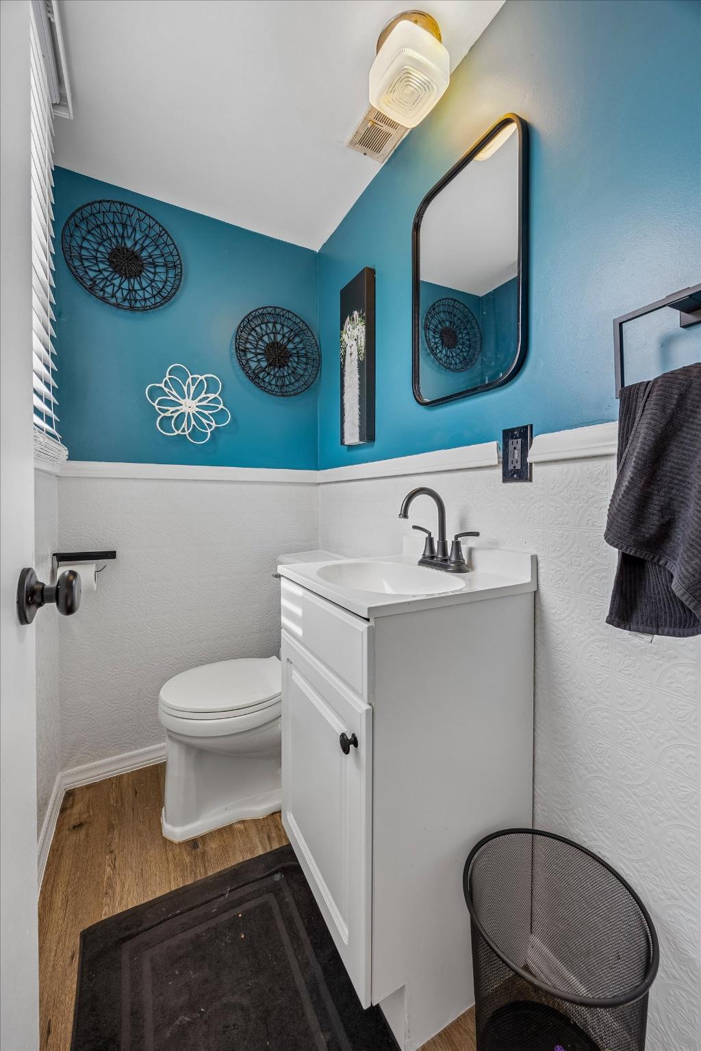 187 East Valley Forge Road King of Prussia, PA 19406 - Photo 14 of 16 a bathroom with a toilet a sink and mirror