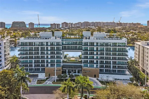 a view of a city and an ocean view