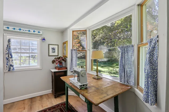 a view of a workspace with a window