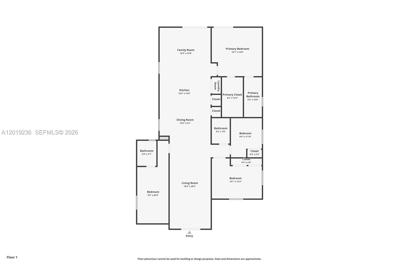 2001 Southwest 22nd Terrace Miami, FL 33145 - Photo 31 of 31 a picture of a floor plan