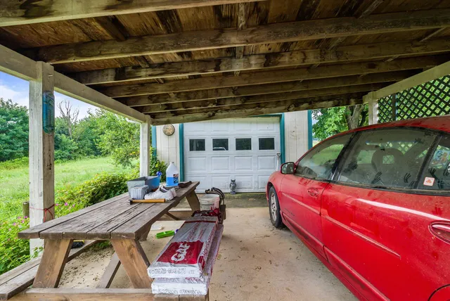 a front view of house with garden