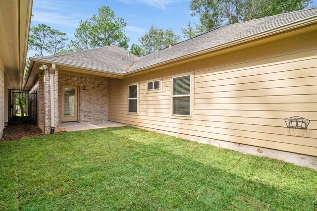 a view of a backyard with a garden