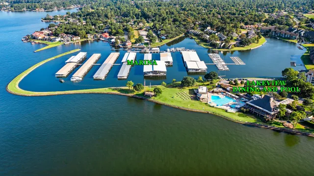 a view of a city with lawn chairs