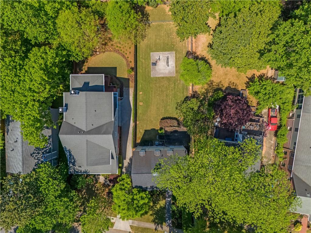 449 Nelson Ferry Road Decatur, GA 30030 - Photo 27 of 29 an aerial view of a house with swimming pool and garden