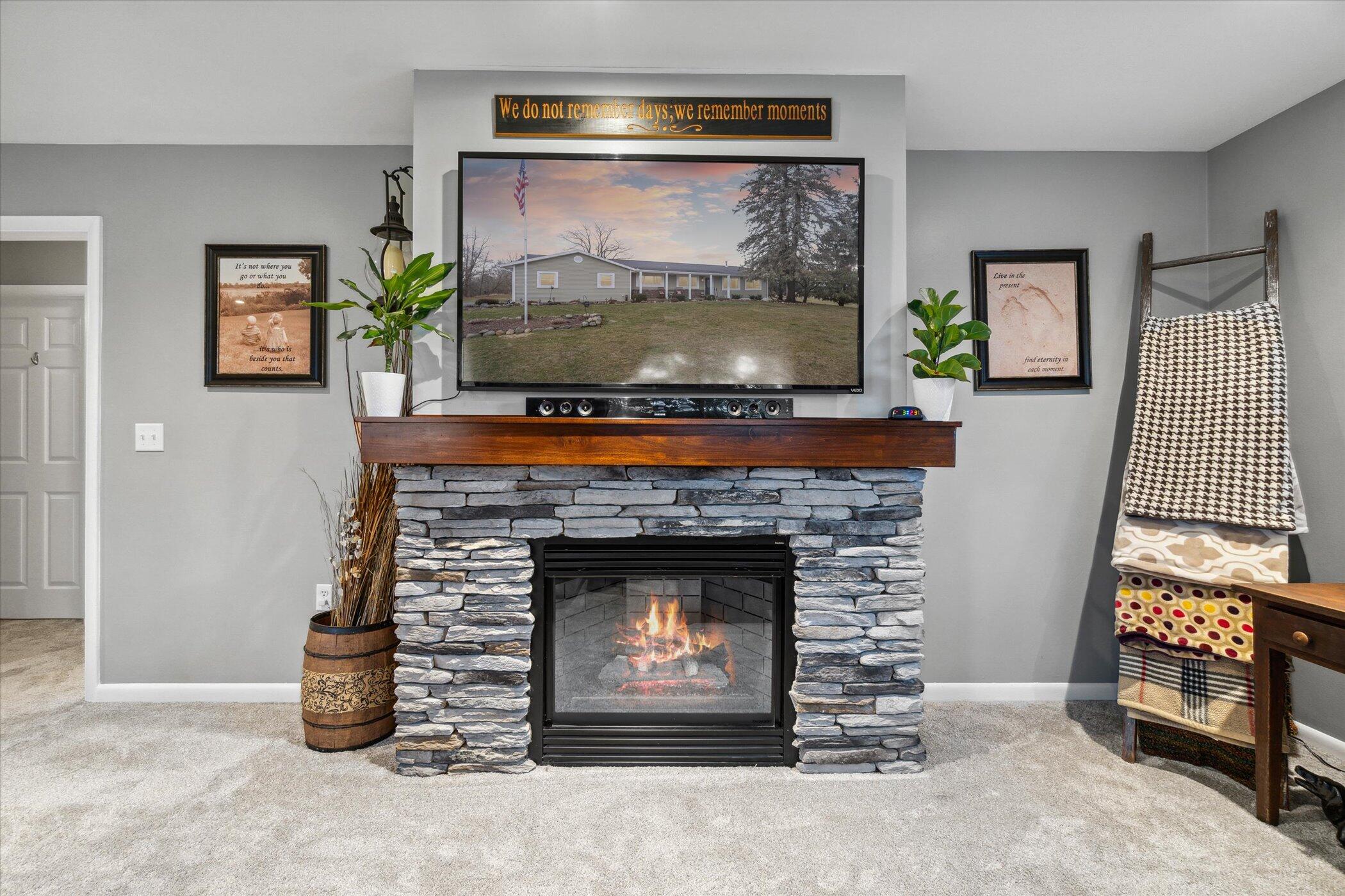 9990 Culver Road Clarklake, MI 49234 - Photo 3 of 42 03-Cozy fireplace