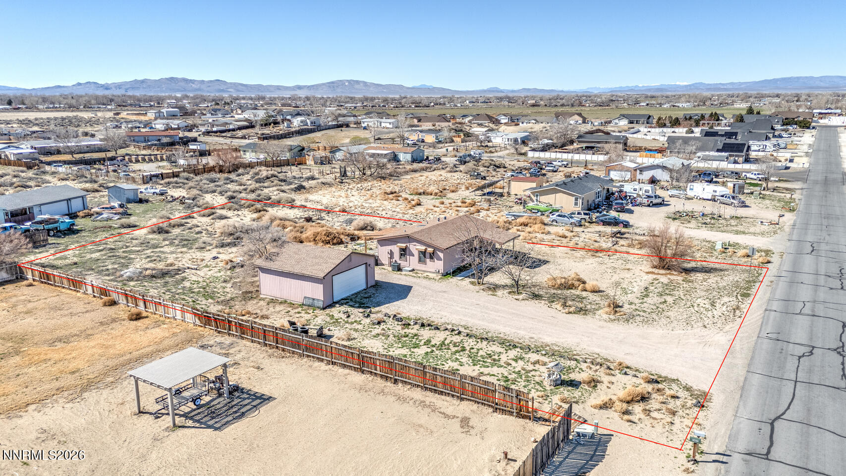 5465 Caleb Drive Fallon, NV 89406 - Photo 18 of 23 an aerial view of residential houses with outdoor space