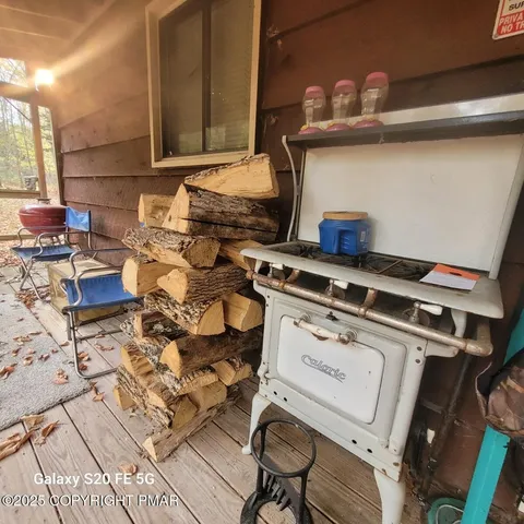 a house with trees in the background