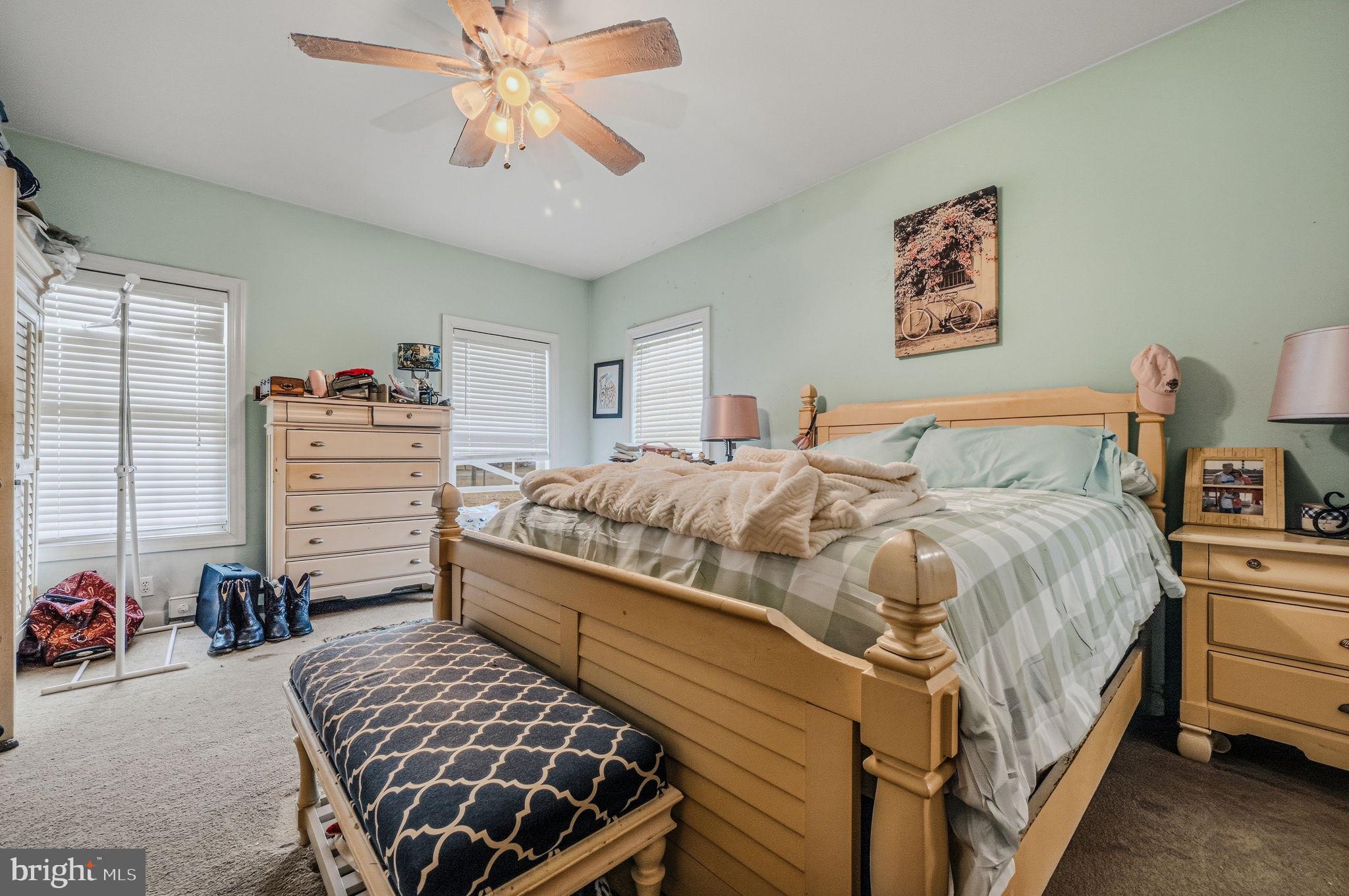 31536 Jestice Farm Road Laurel, DE 19956 - Photo 23 of 35 a bedroom with a bed and a chandelier