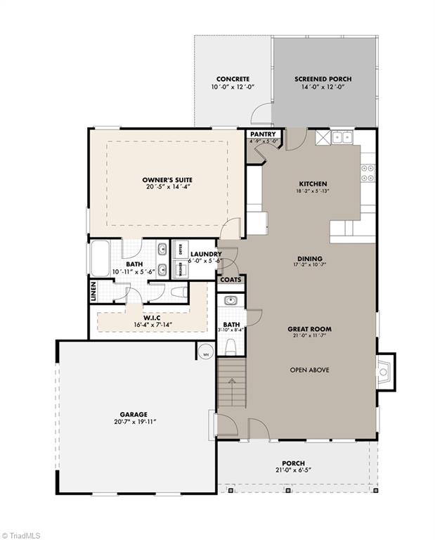 Ridge Road Asheboro, NC 27205 - Photo 2 of 3 1st floor floorplan.