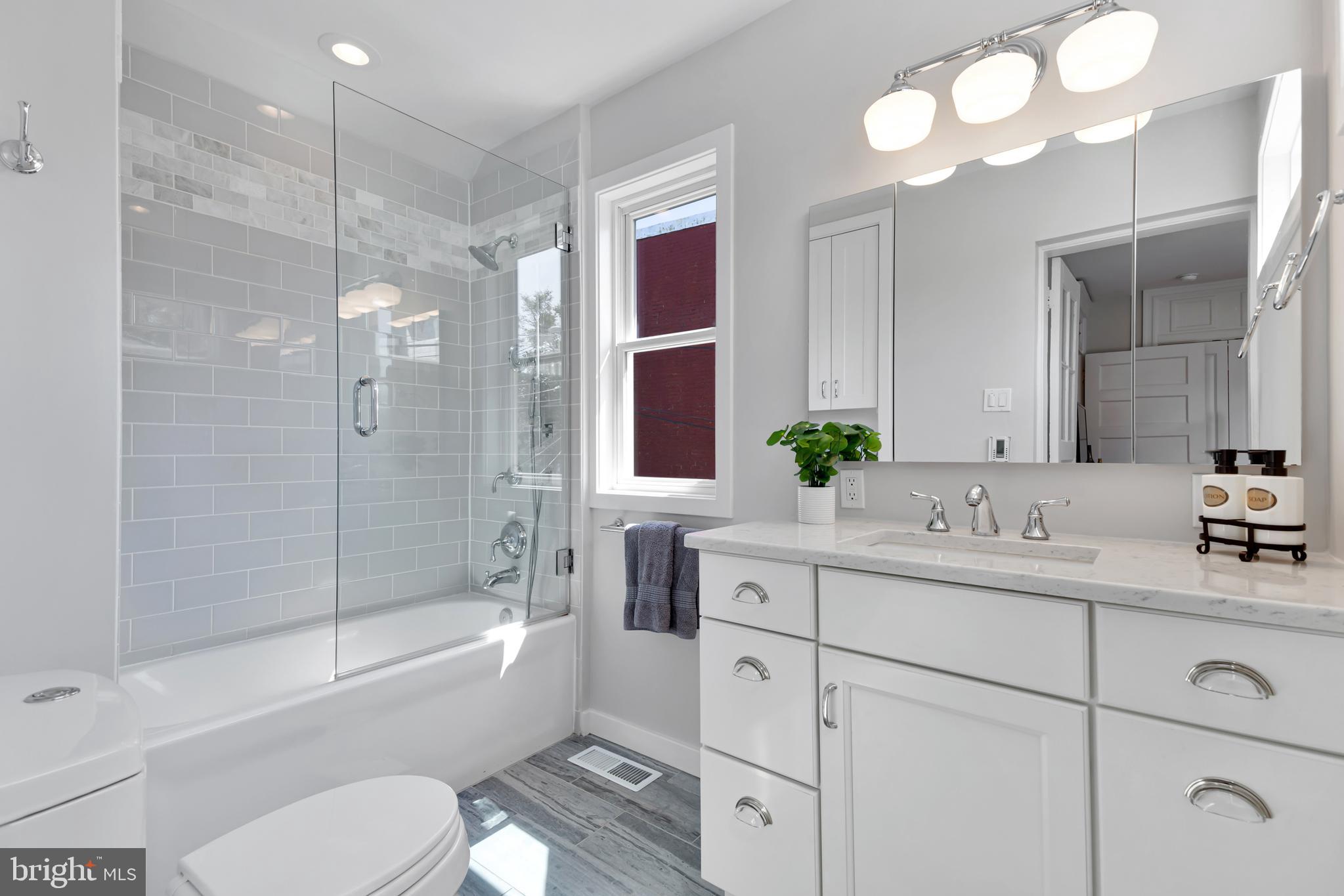4123 7th Street Northwest Washington, DC 20011 - Photo 14 of 25 Elegant primary bath with heated floors