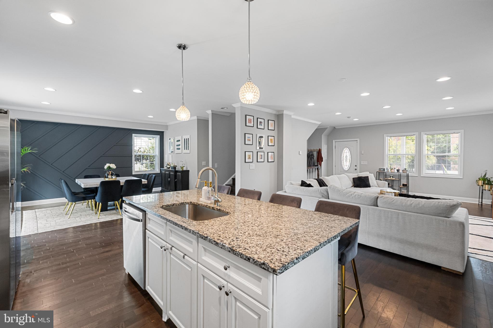 3327 5th Street Southeast Washington, DC 20032 - Photo 12 of 42 a large kitchen with granite countertop lots of counter top space