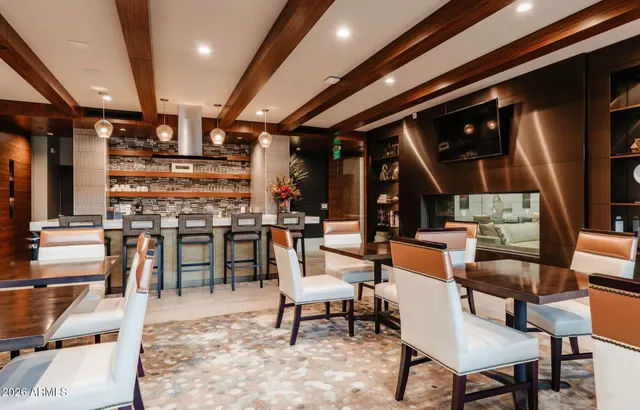 a view of an outdoor space with seating