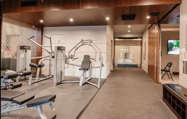 a view of a city with tall buildings