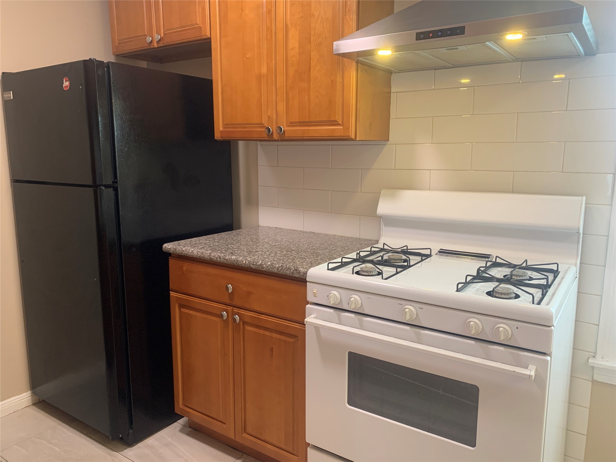 307 Avondale Street, Unit 2 5 Houston, TX 77006 - Photo 9 of 30 Freestanding gas stove with Stainless Steel vent hood.