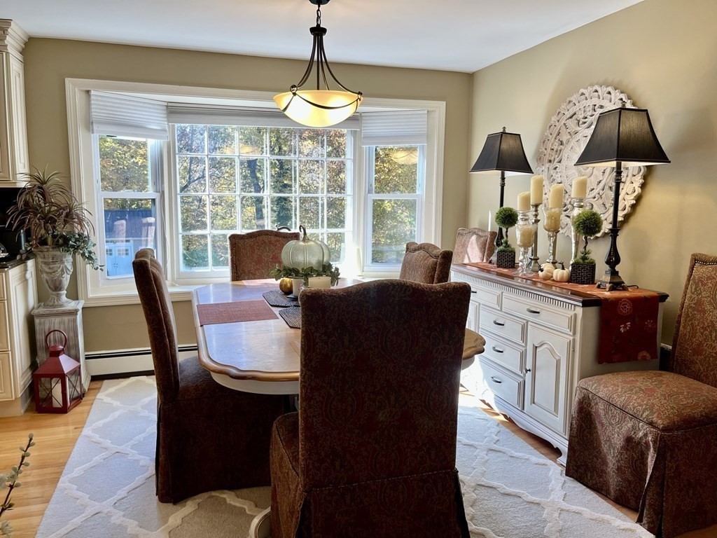 27 Mark Circle Holden, MA 01520 - Photo 7 of 39 a dining room with furniture a chandelier and wooden floor