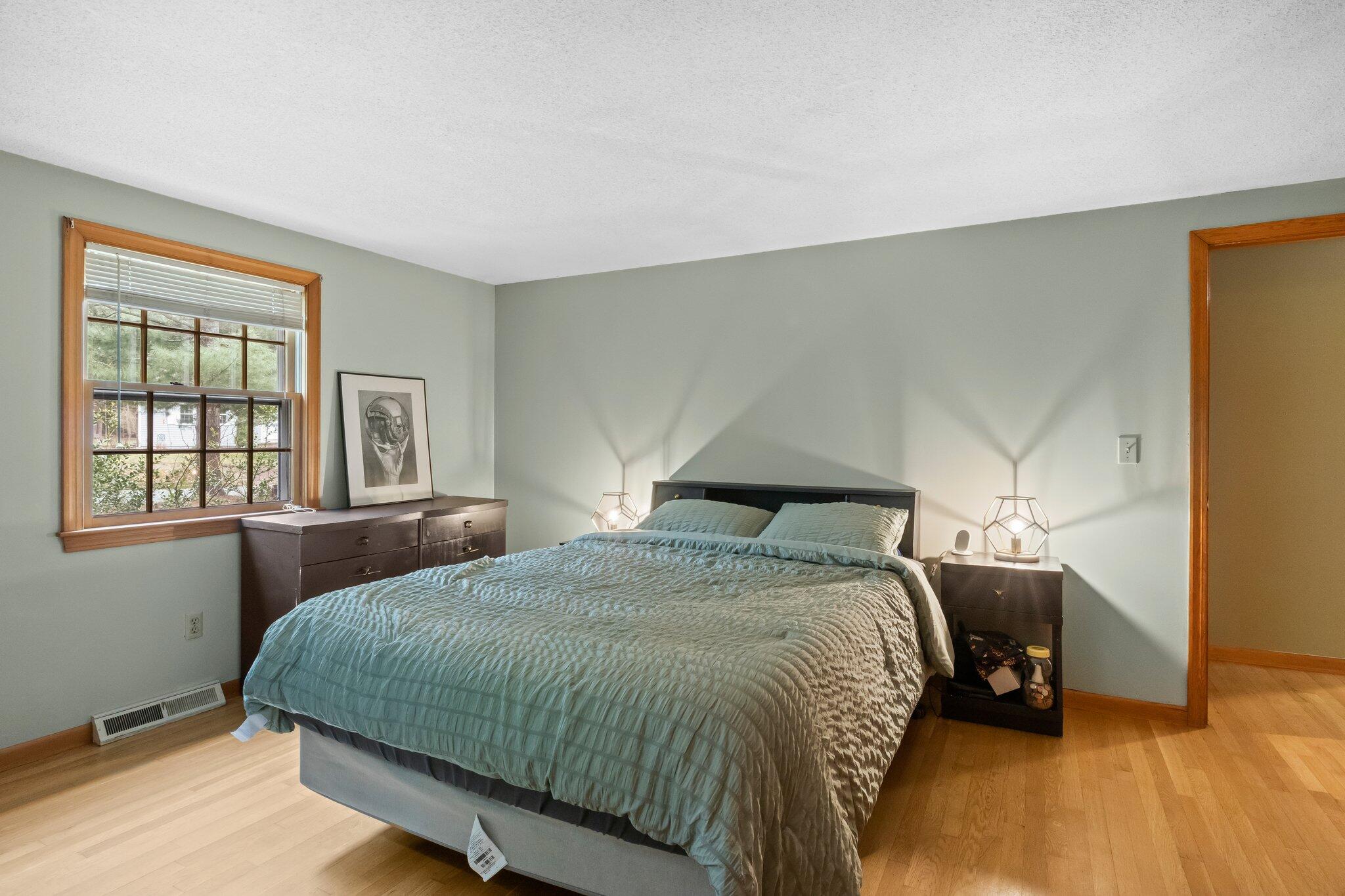 3 Lietrim Circle Centerville, MA 02632 - Photo 30 of 42 a bedroom with a bed and wooden floor