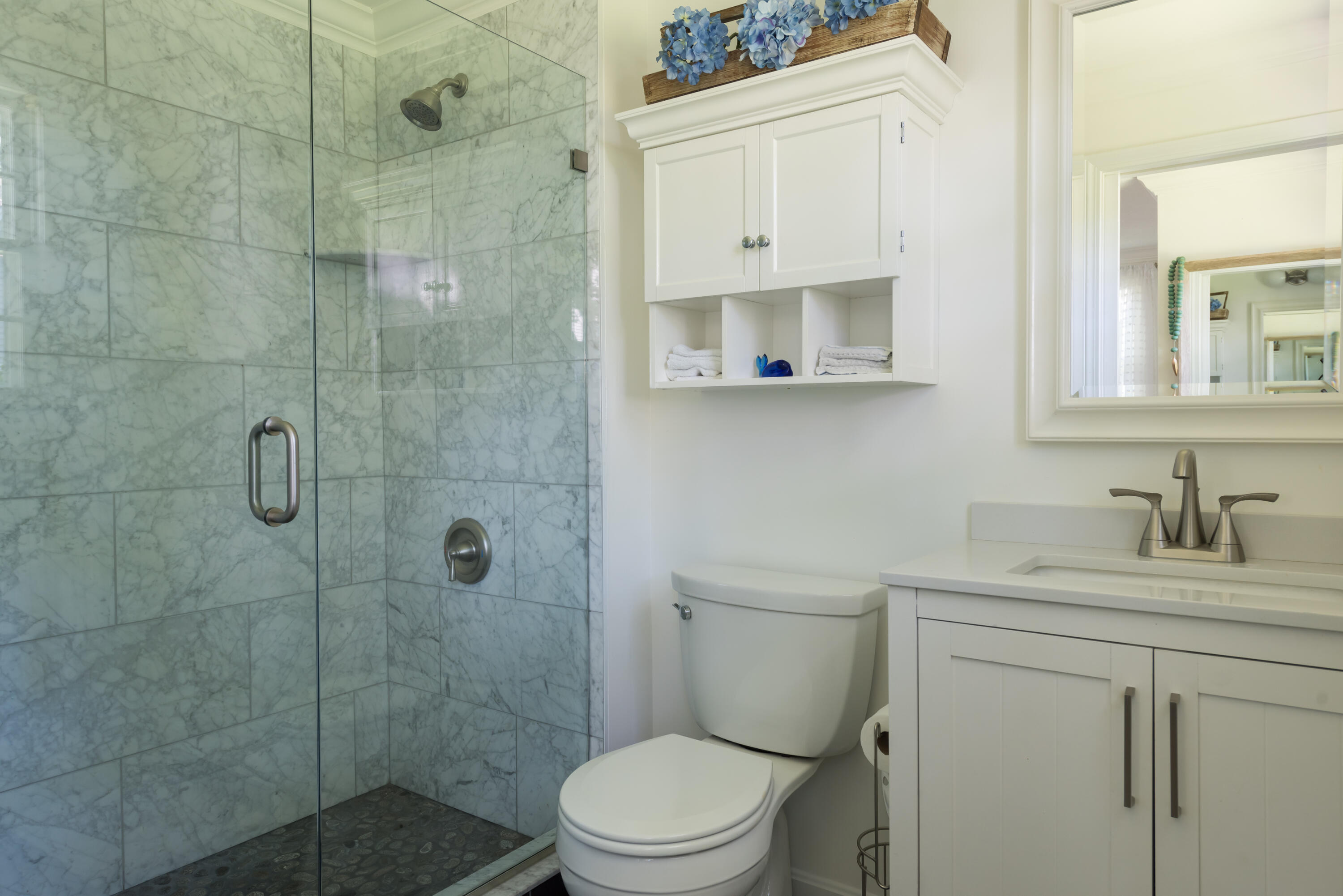 7 Sand Dollar Lane Mashpee, MA 02649 - Photo 17 of 33 a bathroom with a granite countertop toilet sink vanity and mirror