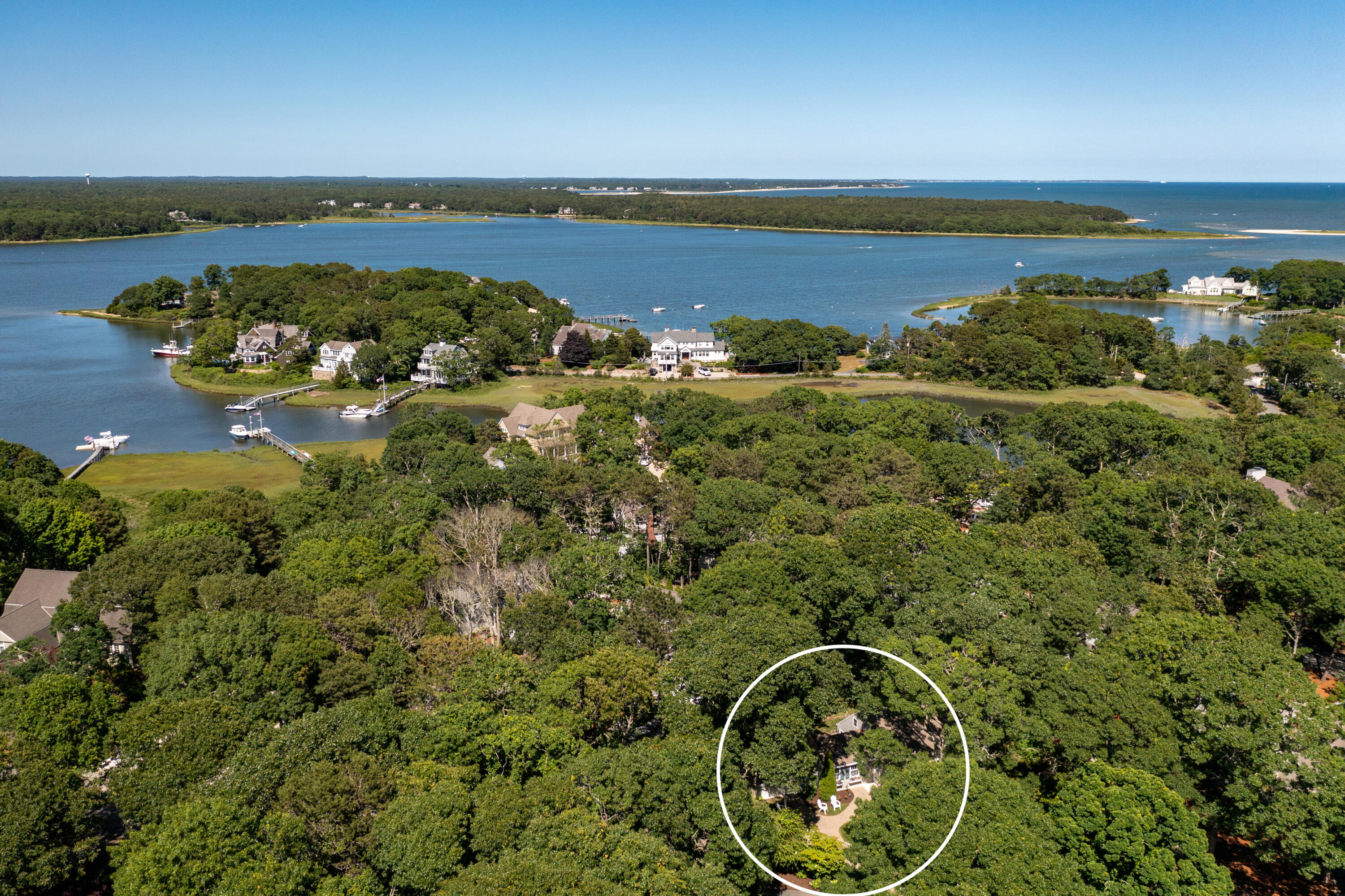 7 Sand Dollar Lane Mashpee, MA 02649 - Photo 33 of 33 an aerial view of a houses with a lake view
