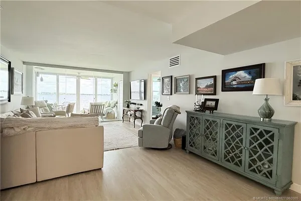 a living room with furniture and a couch