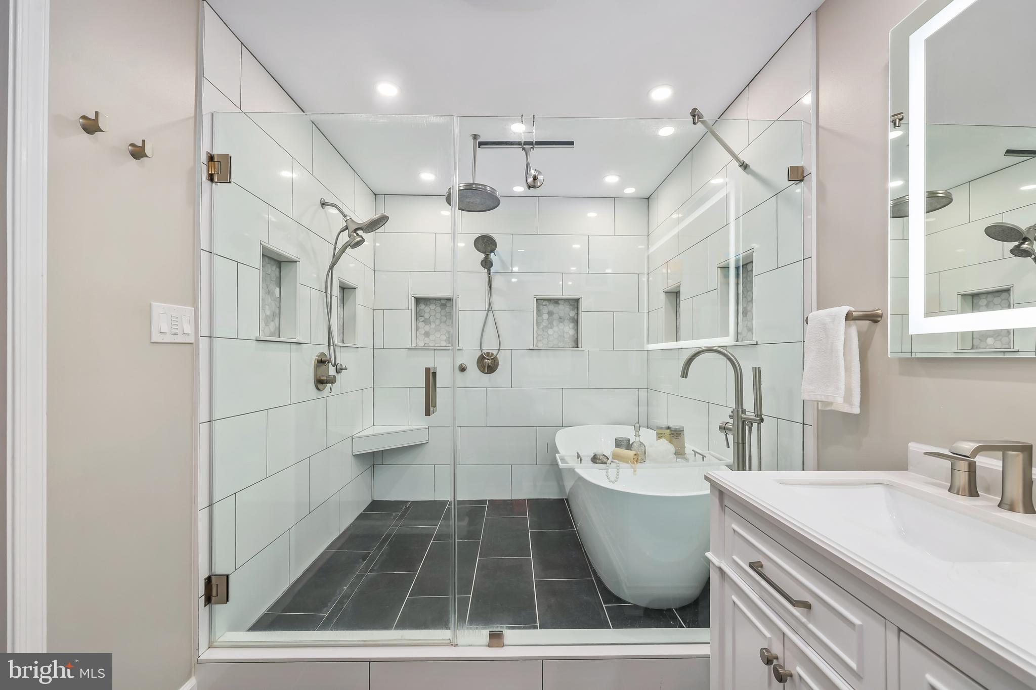 9217 Rockefeller Lane Springfield, VA 22153 - Photo 22 of 41 Primary Bath - Wet Room Featuring Soaking Tub