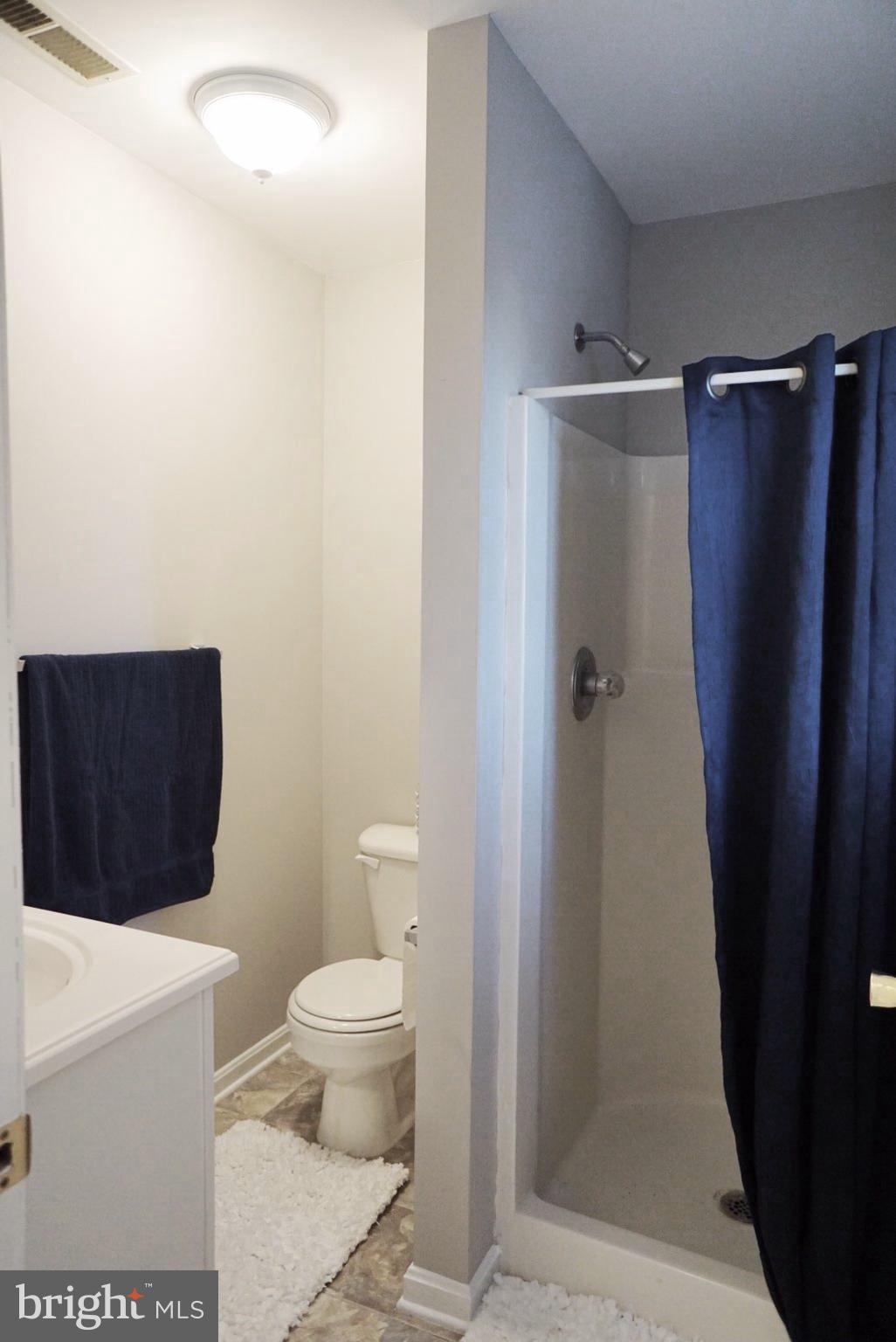 8244 Cornwall Road Baltimore, MD 21222 - Photo 20 of 30 a bathroom with a toilet a sink and a shower