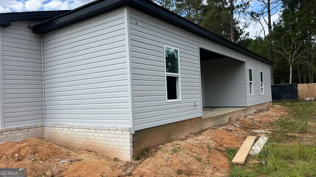 a backyard of a house