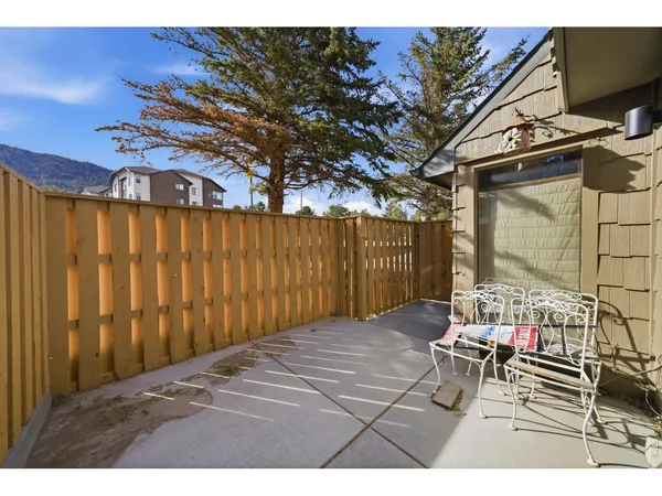 a view of outdoor space with seating area