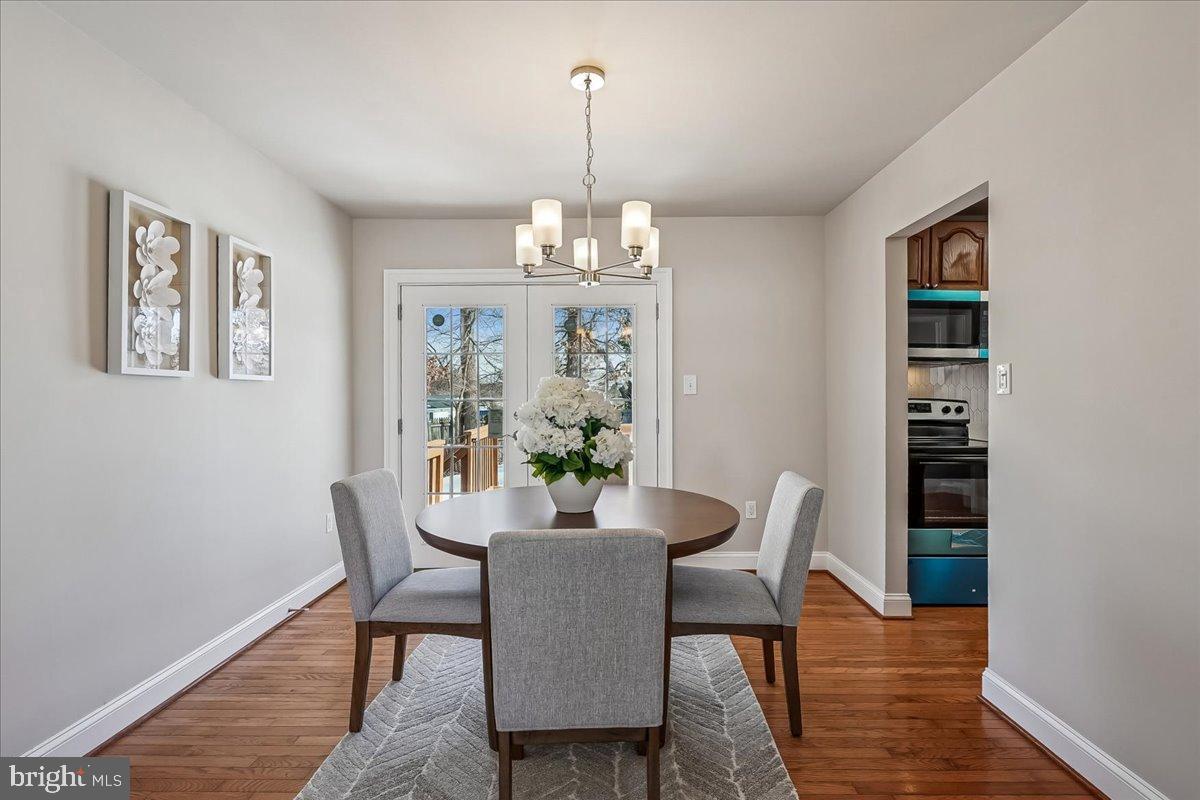 Bright dining space with modern charm.