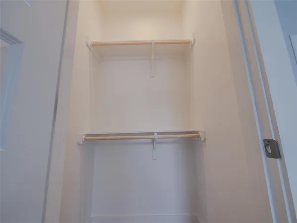 a close view of closet