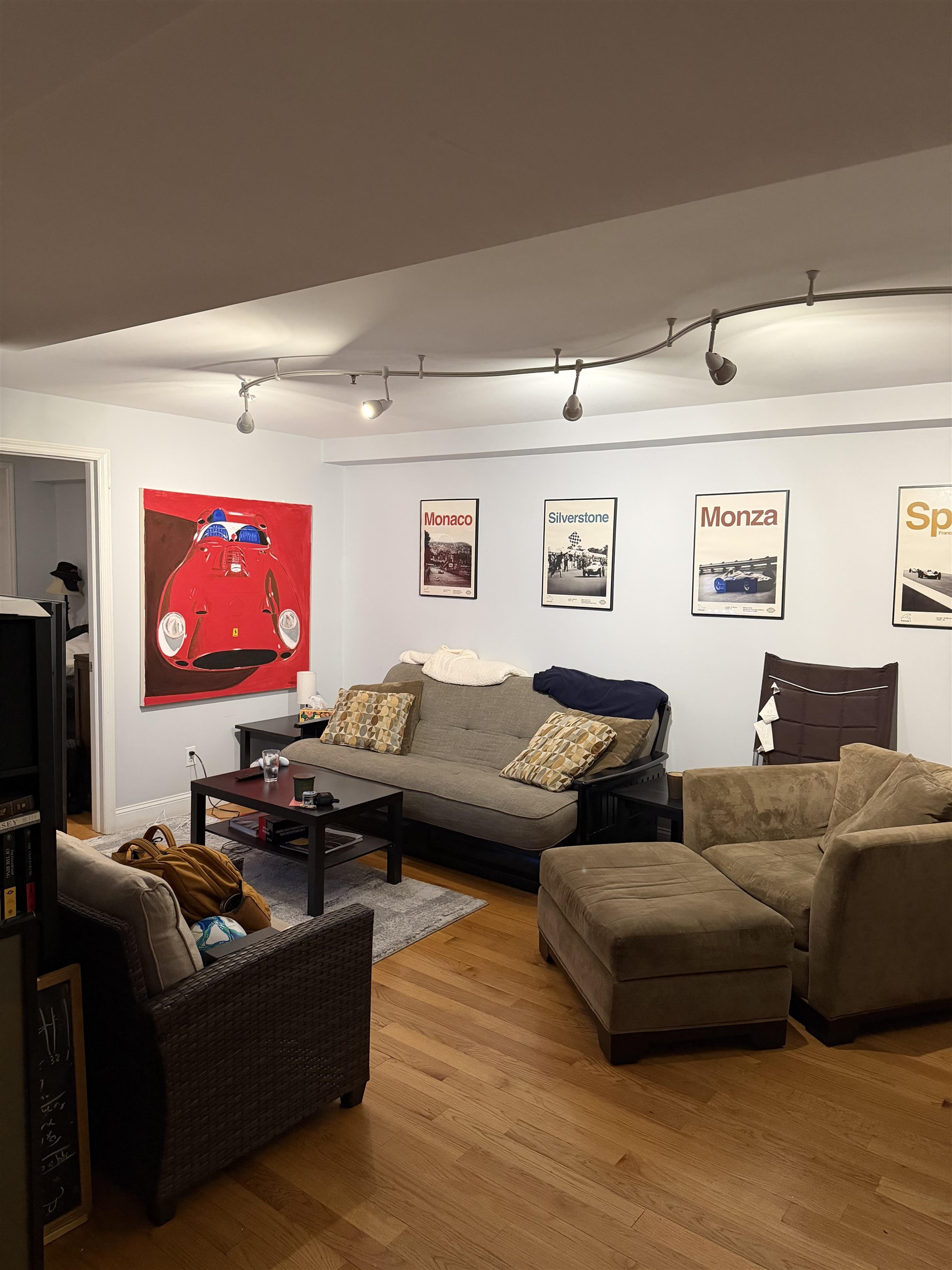 528 Garden Street, Unit B Hoboken, NJ 07030 - Photo 5 of 13 a living room with furniture and a flat screen tv