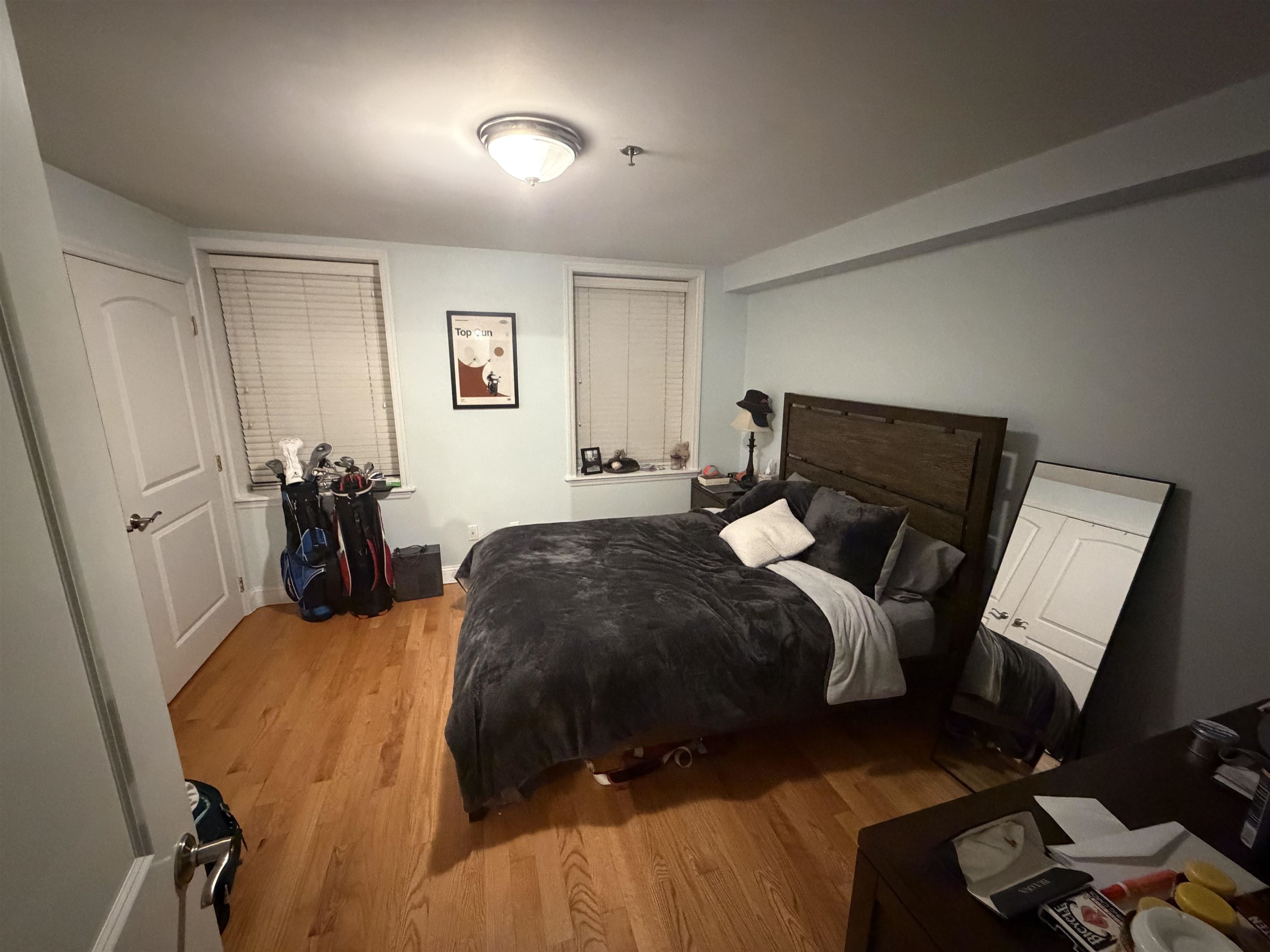 528 Garden Street, Unit B Hoboken, NJ 07030 - Photo 9 of 13 a bed room with a bed and a tv