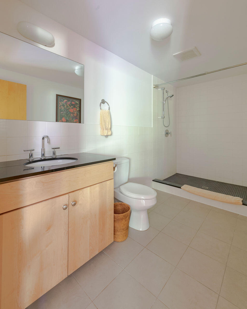 10 Hamblen Farm Road Wellfleet, MA 02667 - Photo 41 of 59 a bathroom with a granite countertop sink a toilet and mirror