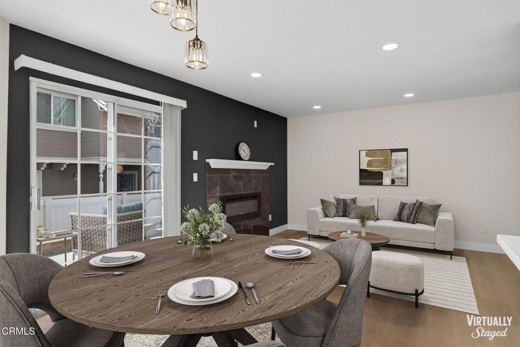 1948 Rory Lane, Unit 5 Simi Valley, CA 93063 - Photo 9 of 25 a living room with furniture and a fireplace
