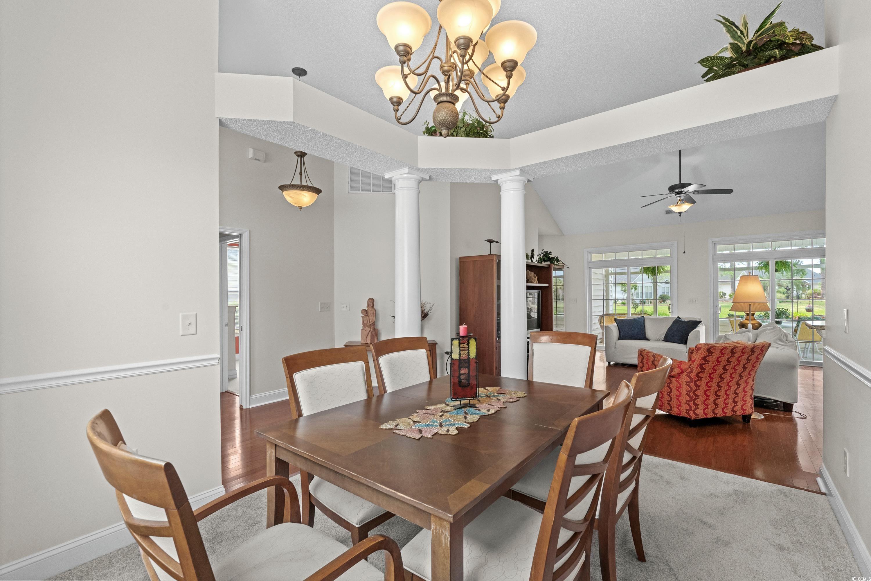 5025 Westwind Drive Myrtle Beach, SC 29579 - Photo 11 of 36 Dining space with baseboards, visible vents, lofte