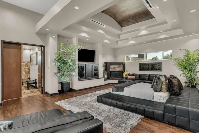 a bathroom with a sink a vanity and a mirror