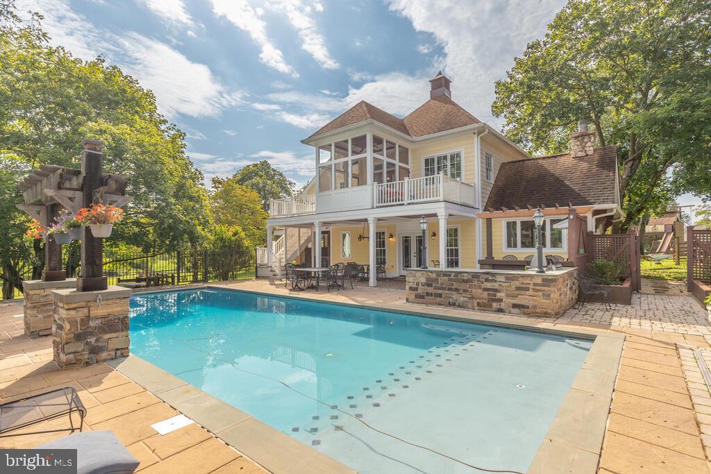 14498 Triadelphia Mill Road Dayton, MD 21036 - Photo 67 of 97 Rear view pool area and fountains