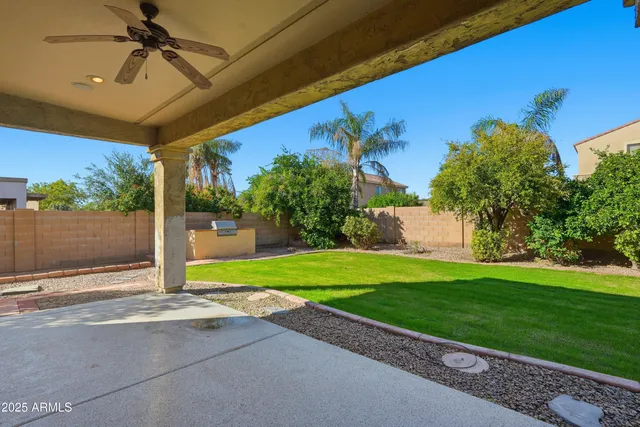 a view of a backyard