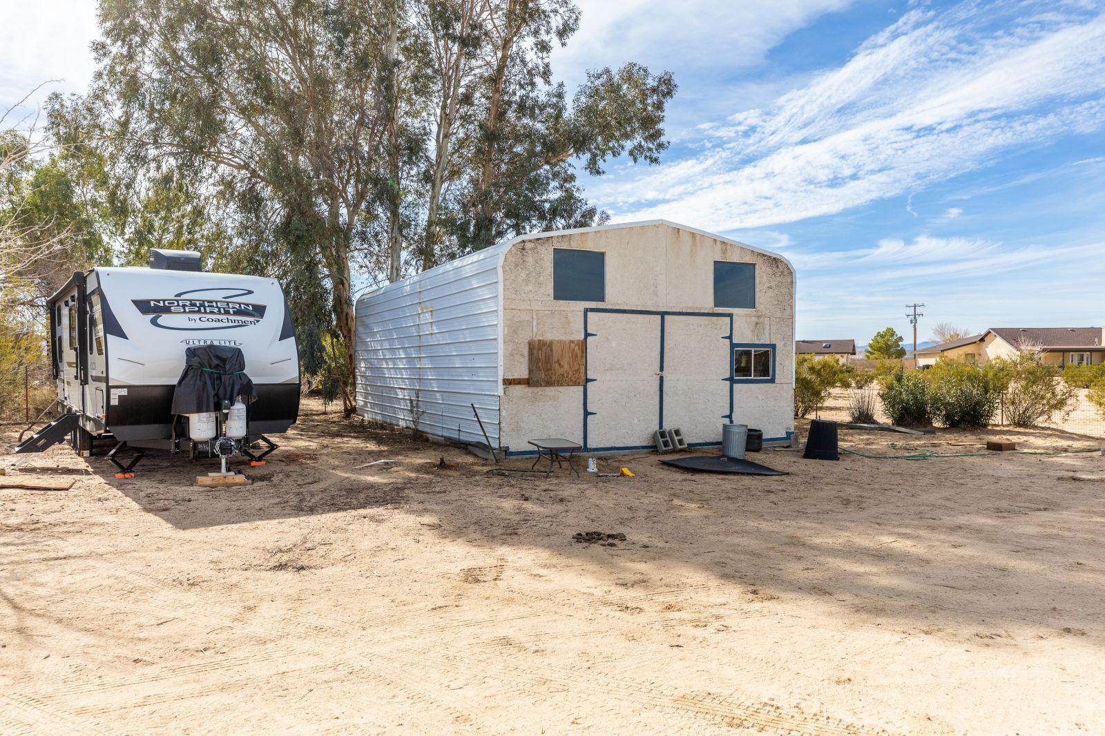 135 Brown Road Inyokern, CA 93527 - Photo 40 of 46 a view of a backyard