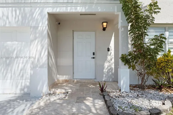 a view of a front door of the house