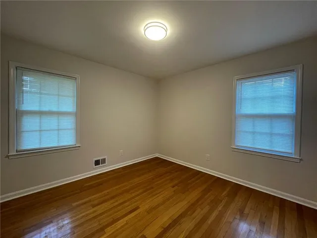 an empty room with a window